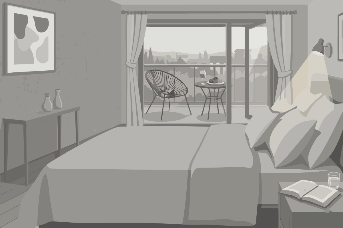 Premium Zimmer mit Balkon und Meerblick